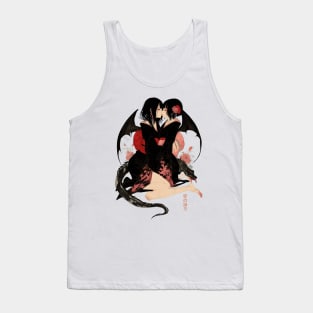 Two Geishas Kissing Graphic T-Shirt 16 Tank Top